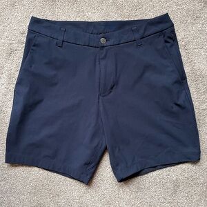 Mens Lululemon 7” Commission Shorts Size 31 Navy Blue